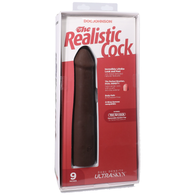 Фалоімітатор Doc Johnson The Realistic Cock ULTRASKYN - 9 Inch Chocolate