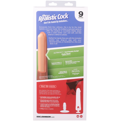 Фалоімітатор Doc Johnson The Realistic Cock ULTRASKYN - 9 Inch Chocolate