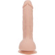 Вигнутий фалоімітатор на присосці ADDICTION — BRAD 7,5″ Dildo With Balls, Beige-1