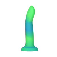 Фалоімітатор, що світиться у темряві, ADDICTION - Rave - 8" Glow in the Dark Dildo - Blue Green