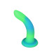 Фалоімітатор, що світиться у темряві, ADDICTION - Rave - 8" Glow in the Dark Dildo - Blue Green-1