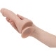 Вигнутий фалоімітатор на присосці ADDICTION — BRAD 7,5″ Dildo With Balls, Beige-3