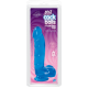 Фалоімітатор Doc Johnson Jelly Jewels Cock & Balls Blue, діаметр 3,6 см, антибактеріальний ПВХ-1