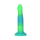 Фалоімітатор, що світиться у темряві, ADDICTION - Rave - 8" Glow in the Dark Dildo - Blue Green-2