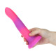 Фалоімітатор, що світиться у темряві, ADDICTION - Rave - 8" Glow in the Dark Dildo - Pink Purple-4