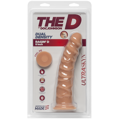 Фалоімітатор Doc Johnson The D - Ragin D - 8 Inch Without Balls - ULTRASKYN, діаметр 5,1 см