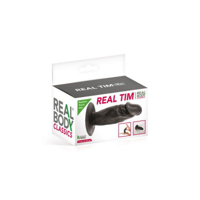 Фалоімітатор Real Body — Real Tim Black, TPE, діаметр 3,4 см Фалоімітатор Real Body — Real Tim Black, TPE, діаметр 3,4 см