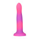 Фалоімітатор, що світиться у темряві, ADDICTION - Rave - 8" Glow in the Dark Dildo - Pink Purple-2