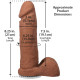 Фалоімітатор Doc Johnson The Realistic Cock ULTRASKYN - 8 Inch with Balls Caramel-4