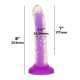 Фалоімітатор, що світиться в темряві, ADDICTION Rave 8″, Glow in the Dark Dildo Purple Confetti, 20,3 см-3