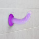 Фалоімітатор, що світиться в темряві, ADDICTION Rave 8″, Glow in the Dark Dildo Purple Confetti, 20,3 см-8