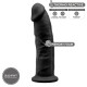 Фалоімітатор SilexD Oscar Black (MODEL 2 size 9in), двошаровий, силікон + Silexpan, діаметр 5,4см-1