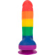 Райдужний фалоімітатор ADDICTION - JUSTIN - 8 "- RAINBOW, 20,3 см, силікон, вібропуля в подарунок-1