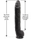 Фалоімітатор Doc Johnson Dick Rambone Cock Black, діаметр 6 см, довжина 42 см, ПВХ-4