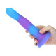 Фалоімітатор, що світиться у темряві, ADDICTION - Rave - 8" Glow in the Dark Dildo - Blue Purple-4