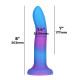 Фалоімітатор, що світиться у темряві, ADDICTION - Rave - 8" Glow in the Dark Dildo - Blue Purple-3