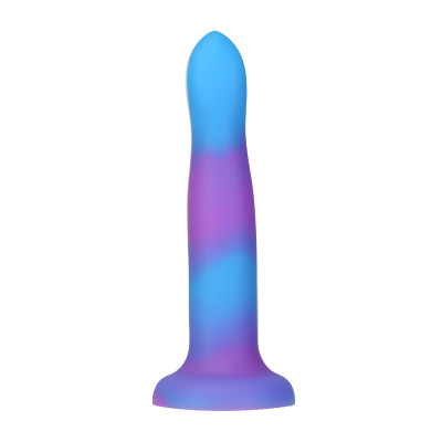 Фалоімітатор, що світиться у темряві, ADDICTION - Rave - 8" Glow in the Dark Dildo - Blue Purple