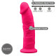 Фалоімітатор SilexD Oscar Pink (MODEL 2 size 9in), двошаровий, силікон + Silexpan, діаметр 5,4см-1