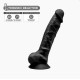 Фалоімітатор SilexD Vetus Black (MODEL 1 size 8in), двошаровий, силікон + Silexpan, діаметр 4,2см-1
