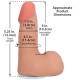 Фалоімітатор Doc Johnson The Realistic Cock ULTRASKYN - 5 Inch with Balls Vanilla-4