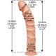 Фалоімітатор Doc Johnson The D - Ragin D - 10 Inch Without Balls - ULTRASKYN, діаметр 3,8 см-1