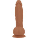 Фалоімітатор ADDICTION Steven 7.5" Silicone Dong Caramel, віброкуля в подарунок-2
