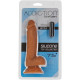 Фалоімітатор ADDICTION Steven 7.5" Silicone Dong Caramel, віброкуля в подарунок-5