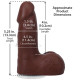 Фалоімітатор Doc Johnson The Realistic Cock ULTRASKYN - 5 Inch with Balls Chocolate-4