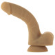 Гнучкий фалоімітатор на присосці ADDICTION — ANDREW 8″ Silicone Dong — Caramel, віброкуля в подаруно-3