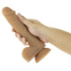 Гнучкий фалоімітатор на присосці ADDICTION — ANDREW 8″ Silicone Dong — Caramel, віброкуля в подаруно-2
