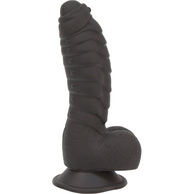 Фалоімітатор ADDICTION Ben 7" Dildo With Balls Black, віброкуля в подарунок