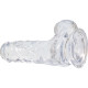 Прозорий фалоімітатор на присосці ADDICTION — Clear Dildo with Balls 6″, віброкуля в подарунок-2