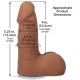 Фалоімітатор Doc Johnson The Realistic Cock ULTRASKYN - 5 Inch with Balls Caramel-4