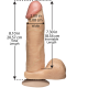 Фалоімітатор Doc Johnson The Realistic Cock 8 inch White - PVC, Vack-U-Lock, діаметр 5,1 см-1