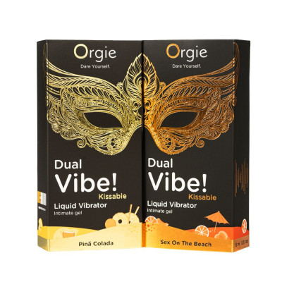 Рідкий вібратор Orgie - Dual Vibe! Pina Colada Kissable Liquid Vibrator (15 мл)