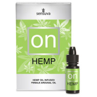 Збудливі краплі для клітора Sensuva - ON for Her Hemp Infused Arousal Oil 5 мл з маслом коноплі