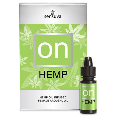 Збудливі краплі для клітора Sensuva - ON for Her Hemp Infused Arousal Oil 5 мл з маслом коноплі
