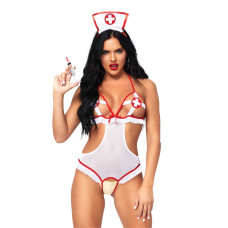 Leg Avenue Roleplay Naughty Nurse OS White/Red