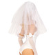 Еротичний костюм нареченої Leg Avenue Tiered bridal veil O/S-1