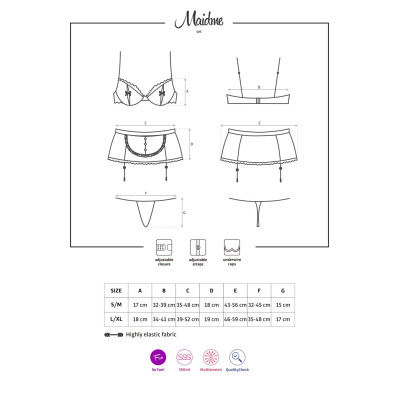 Obsessive Maidme set 5-pcs L/XL