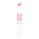 Obsessive Bunny suit 4 pcs costume pink L/XL-4