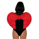 Leg Avenue Marabou feather devil wings Red-1