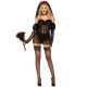 Еротичний костюм чорної нареченої Leg Avenue Heartbreak Bride M-3
