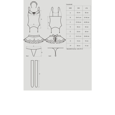 Obsessive Housemaid 5 pcs costume L/XL Obsessive Housemaid 5 pcs costume L/XL