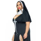 Костюм монашки-грішниці Leg Avenue Sultry Sinner 1X-2X, сукня, головний убір, комір-2