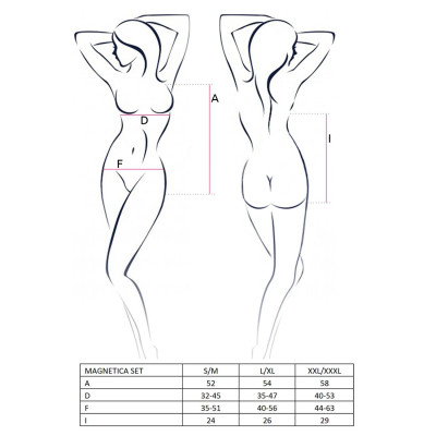 Костюм зайчика MAGNETICA SET black XXL/XXL - Passion, вушка і боді