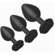 Набір силіконових анальних пробок BMS Roses Til’ Dawn Silicone Anal Plug Kit (пошкоджене паковання!!!)-4