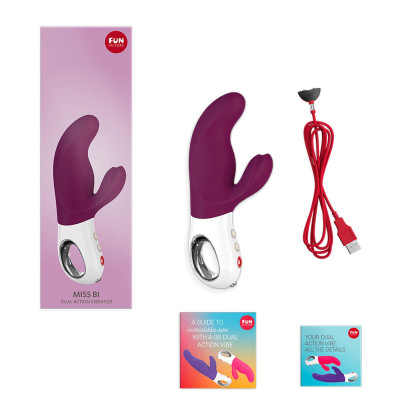 Вібратор-кролик Fun Factory MISS BI grape/white (м'яте паковання!!!) Вібратор-кролик Fun Factory MISS BI grape/white (м'яте паковання!!!)