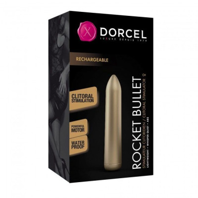Вібрпоуля, яка перезаряджається Dorcel Rocket Bullet Gold (м'ята упаковка)
