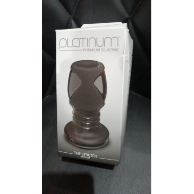 Анальний тунель Doc Johnson Platinum Premium Silicone - The Stretch Medium - Black (м'ята упаковка)